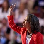 Rep. Lisa Blunt Rochester speaks on the third day of the Democratic National Convention in Chicago, Illinois.