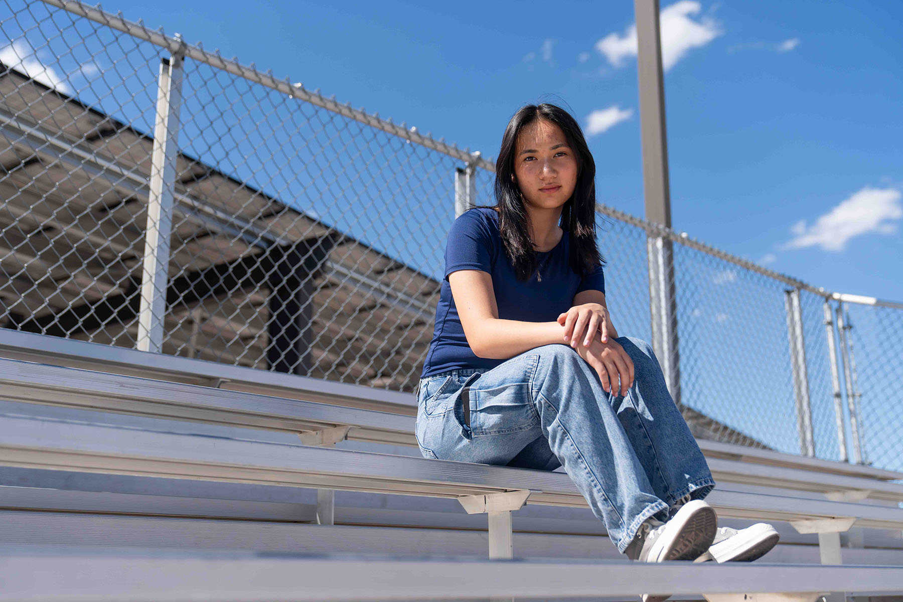 Emilia Kim poses for a portrait at Naranja Park in Oro Valley, Arizona