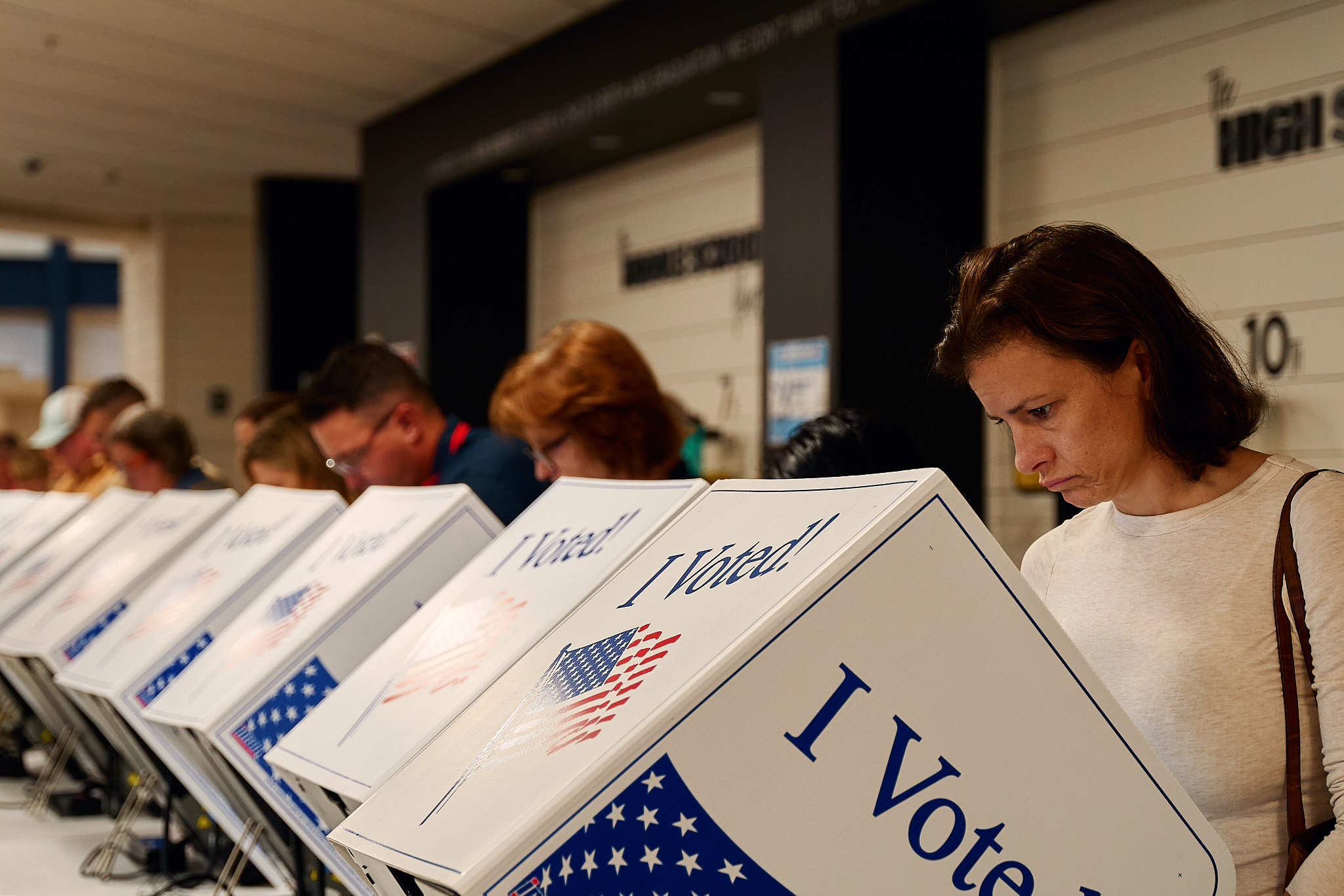 People vote early in Mount Pleasant, South Carolina