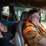 Roll 2 the Polls driver Elisabeth Huhn (right) drives Cathy Johnston in Atlanta, Georgia