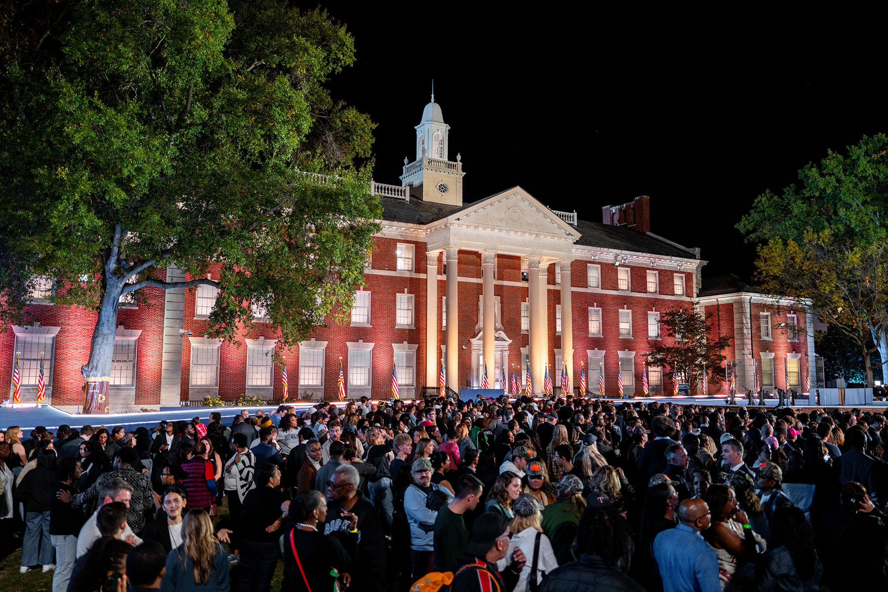 The scene at an election night event held by Vice President Kamala Harris at Howard University