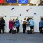 Election officials check in ballots that were cast in-person on Election Day on November 5, 2024, at St. Charles County Election Authority.