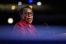 Marcia Fudge speaks on stage during the final day of the Democratic National Convention.