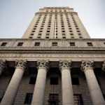 The facade of a United States federal courthouse.