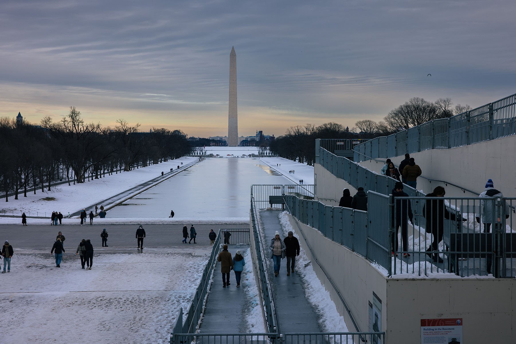 Visitors approach the Lincoln Memorial in Washington, D.C.