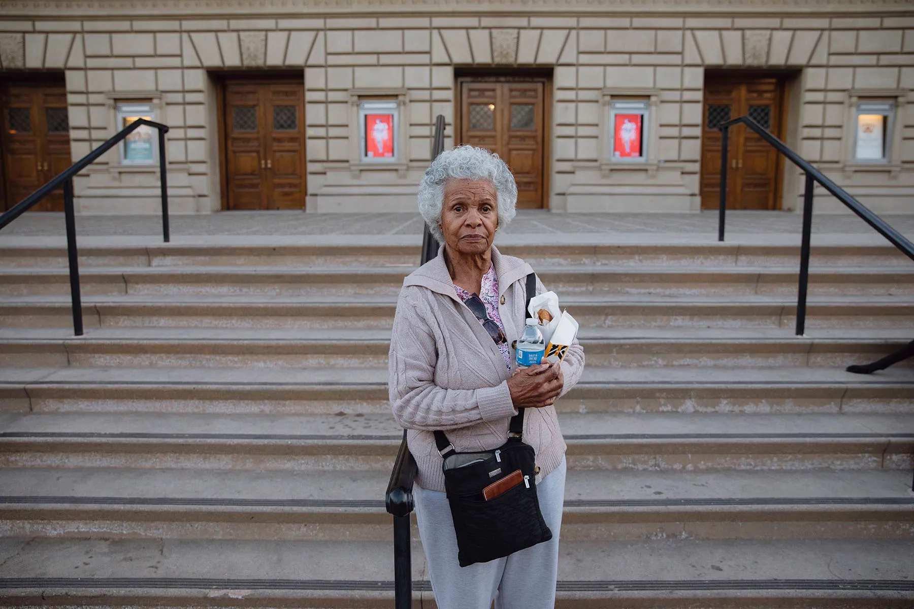 Delva Gibson poses for a portrait near the Pasadena Convention Center.