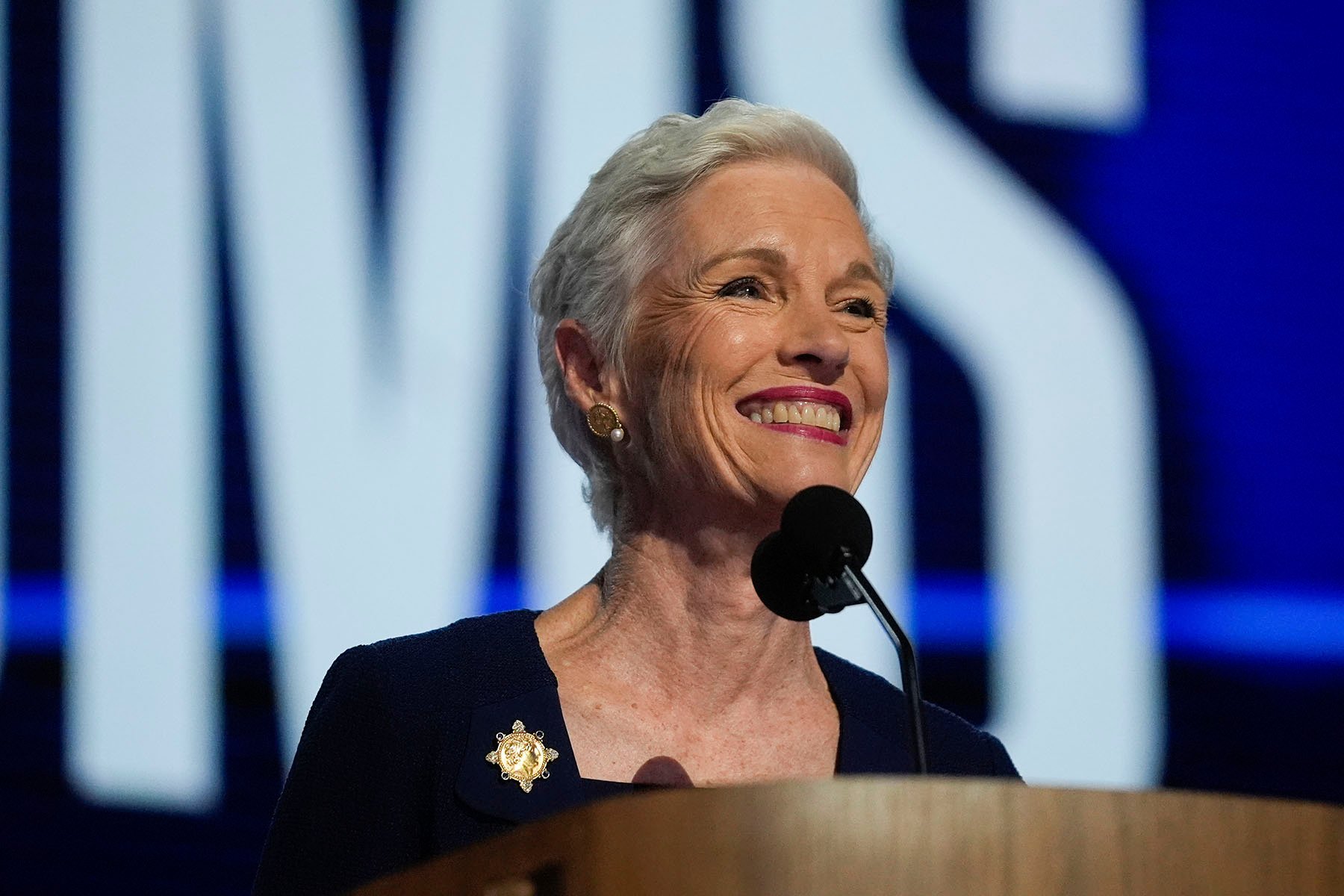 Cecile Richards, former President of Planned Parenthood and daughter of the late Texas Gov. Ann Richards, speaks during the Democratic National Convention.