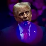 President-elect Donald Trump speaks during his pre-inauguration victory rally at Capitol One Arena in Washington.