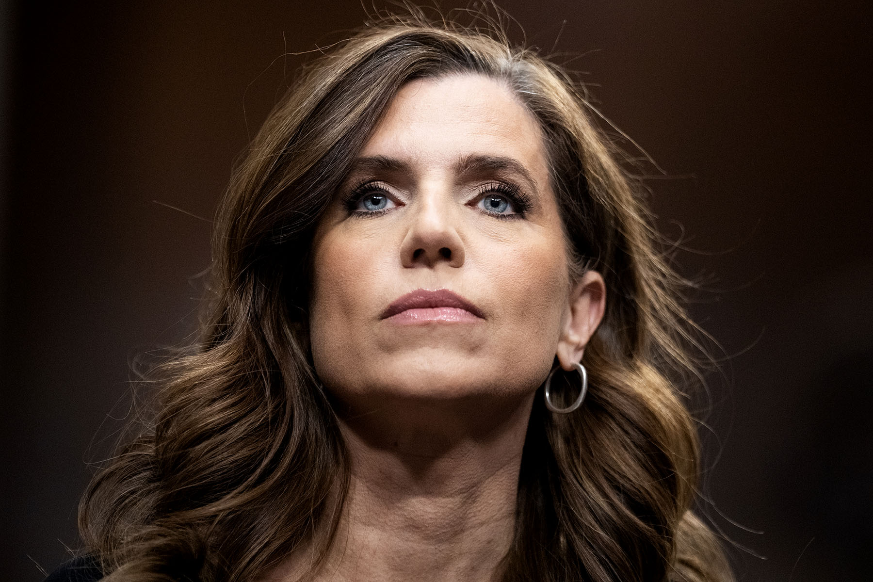 Close up portrait of Rep. Nancy Mace photographed on Capitol Hill.