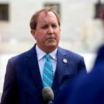 Texas Attorney General Ken Paxton speaks outside of the U.S. Supreme Court.