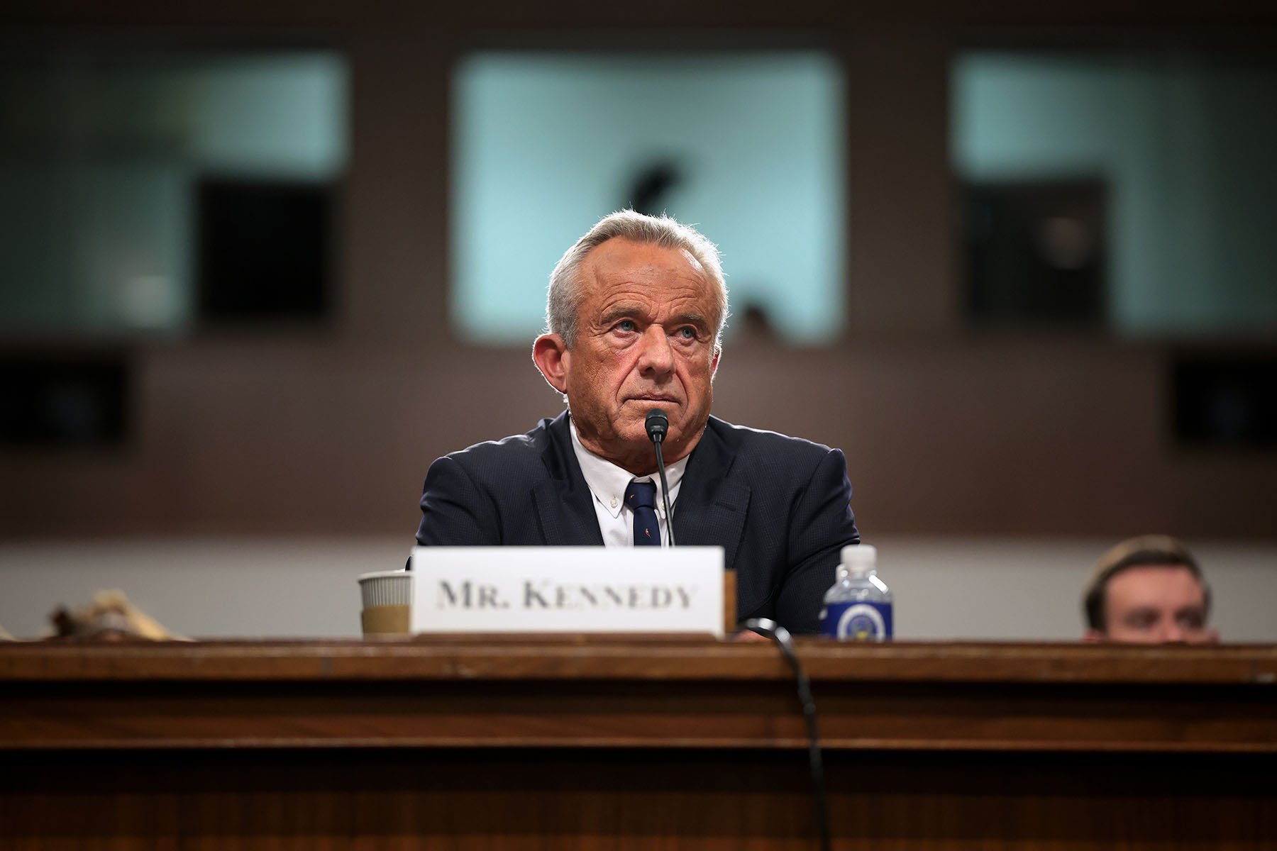 Robert F. Kennedy Jr. testifies during his Senate Finance Committee confirmation hearing at the Dirksen Senate Office Building