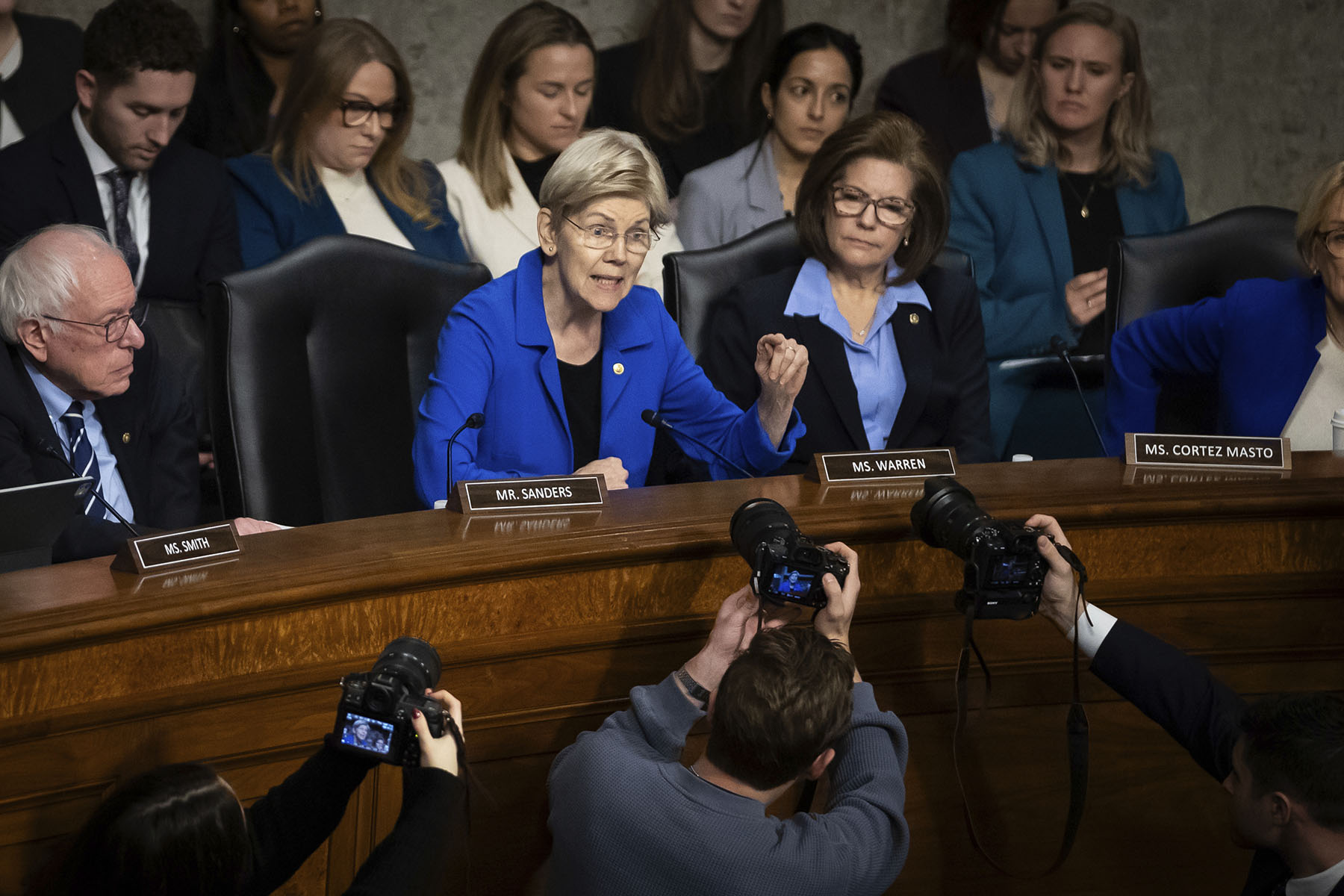 Sen. Elizabeth Warren questions Robert F. Kennedy, Jr. during a Senate Finance committee confirmation hearing.