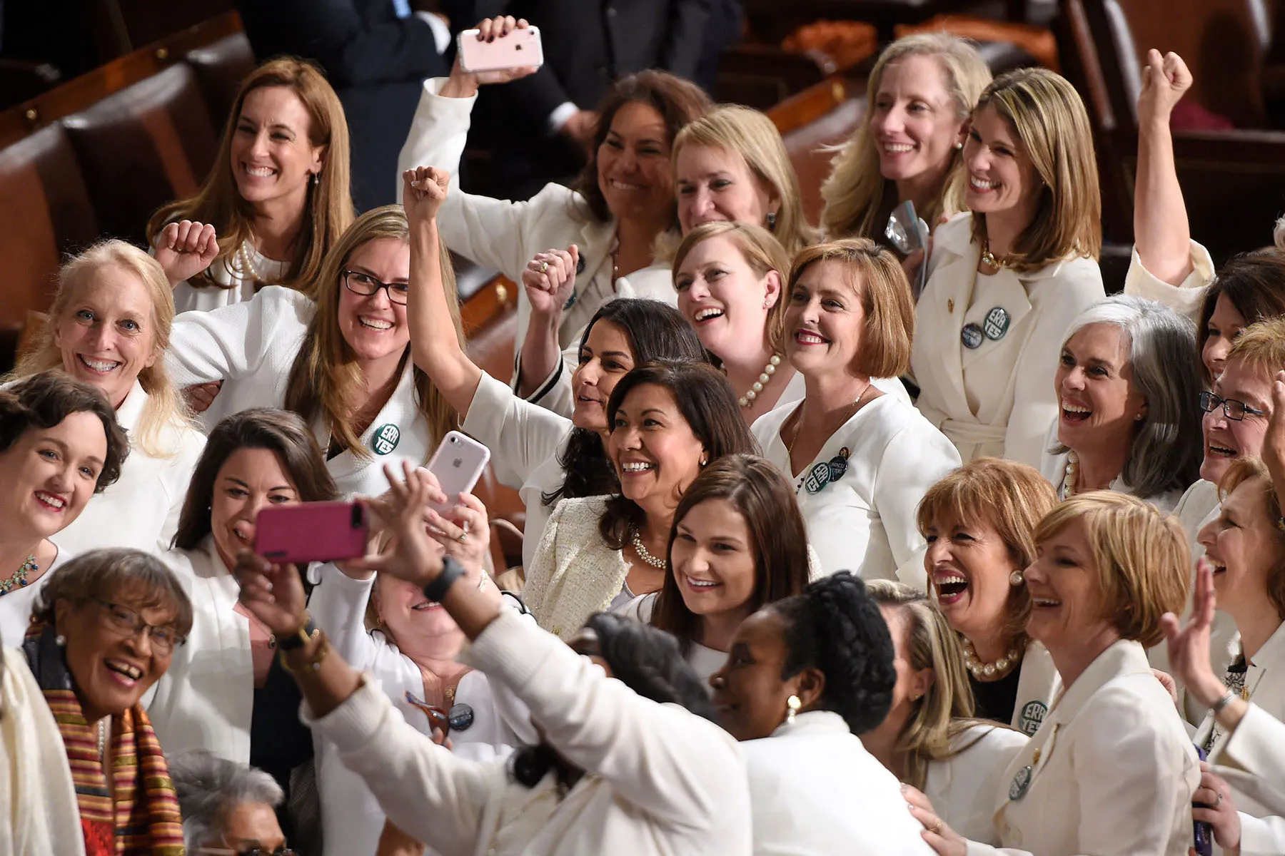 Why Democratic women are wearing pink and white at tonight’s Trump speech