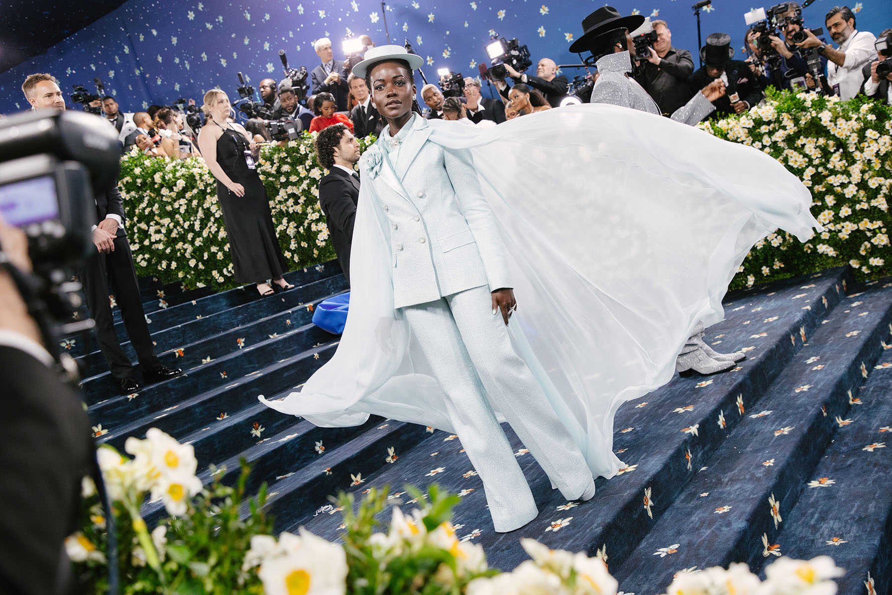 Lupita Nyong'o arrives for the 2025 Met Gala at the Metropolitan Museum of Art