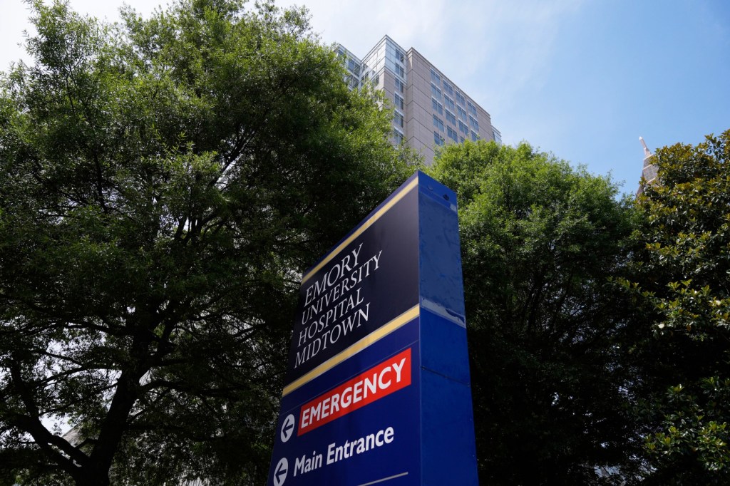 An Emory University Hospital Midtown sign.