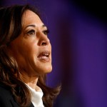 Former Vice President Kamala Harris delivers a keynote address during the Emerge 20th Anniversary Gala.
