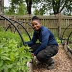 A farmer on her farm.