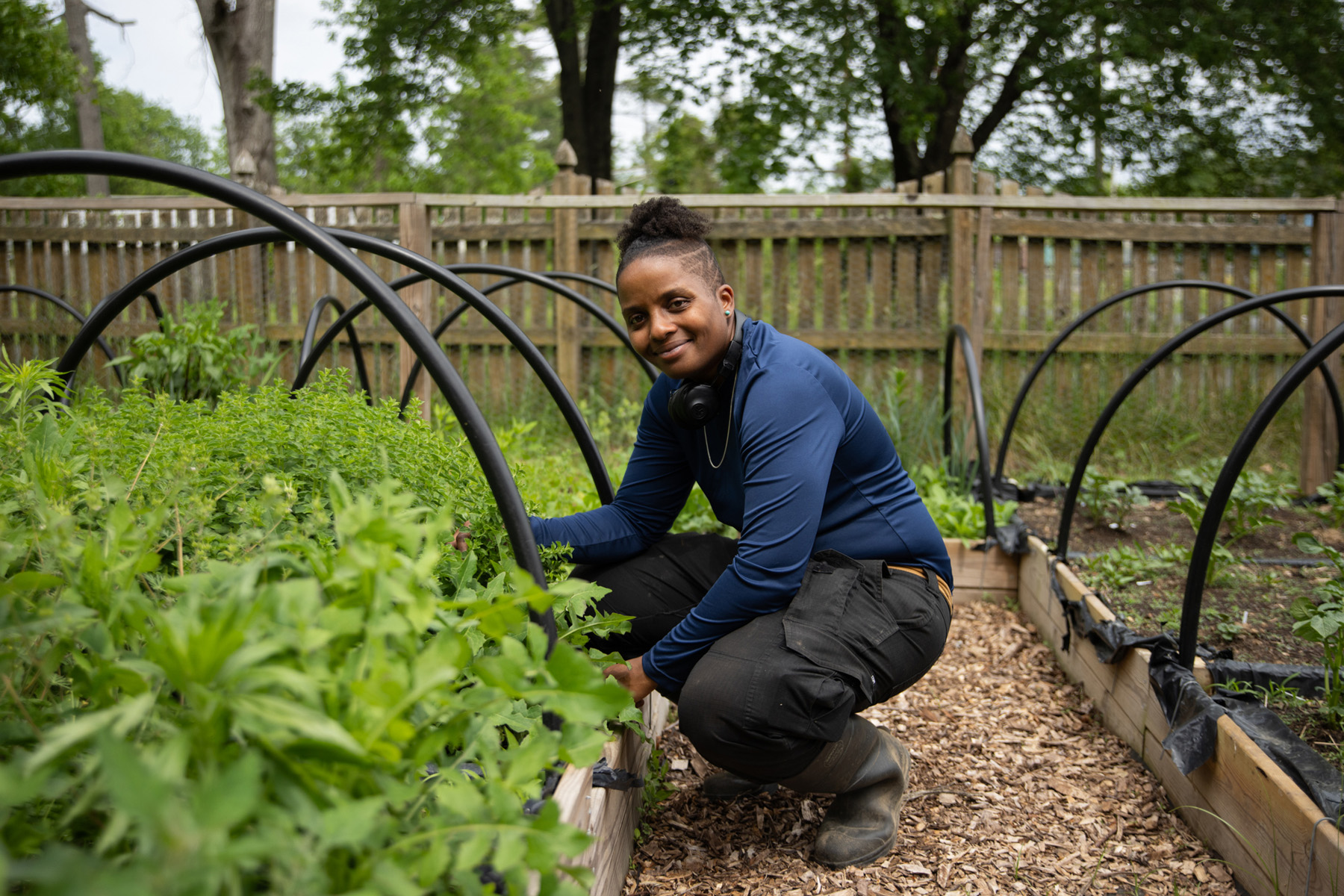 A farmer on her farm.