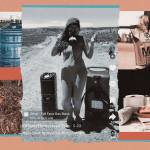 A collage depicting survivalist materials and TikTok influencer Zani Sunshine.