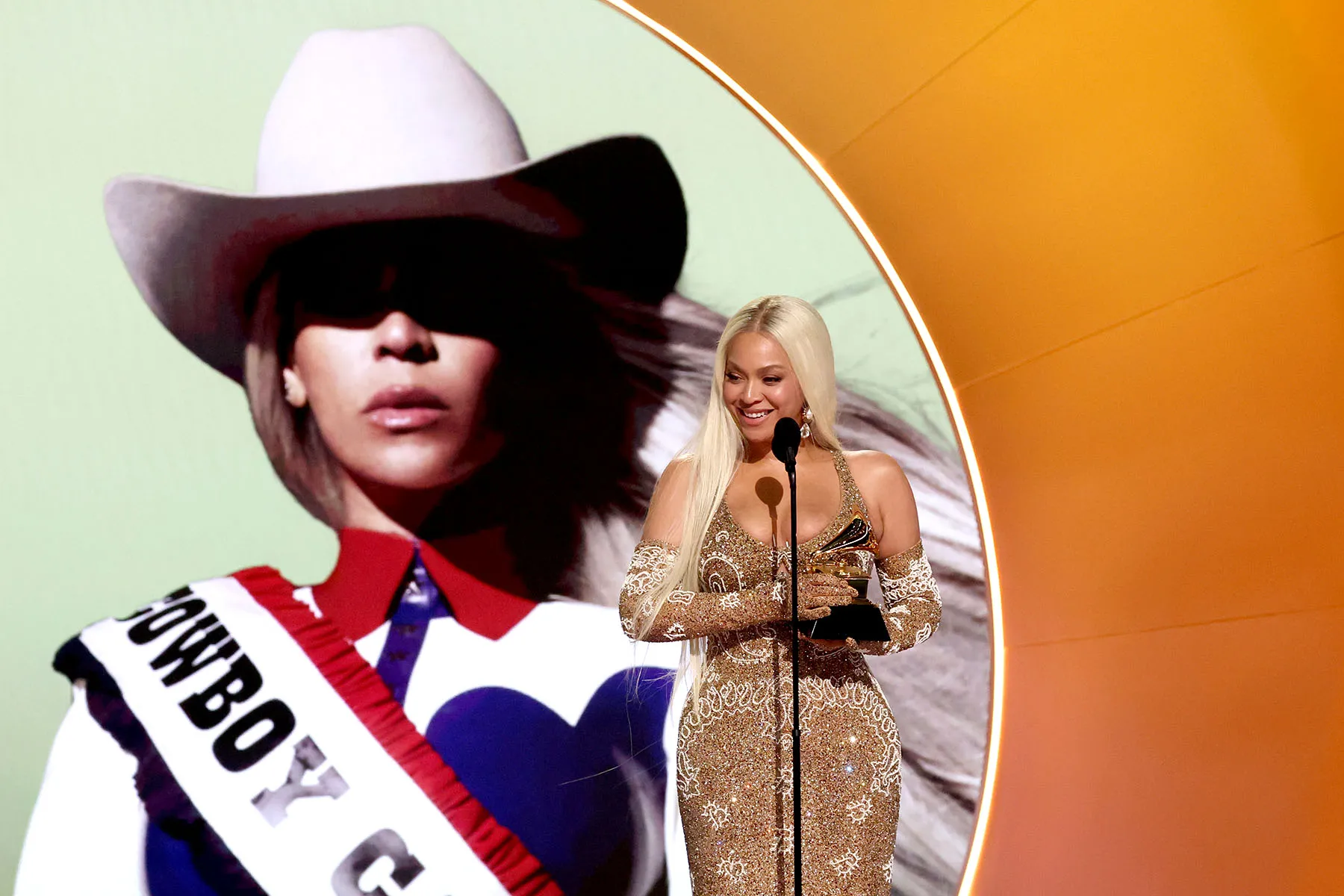 Beyoncé accepts the Best Country Album award for "Cowboy Carter" onstage during the 67th Annual Grammy Awards.