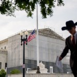 People walk in front of the Supreme Court on June 5, 2025 in Washington, D.C.