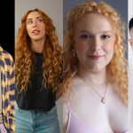 Portraits of the four comedians against clean backgrounds.