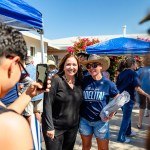 Adelita Grijalva poses with a supporter.