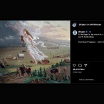 Screenshot of the DHS and the White House's Instagram account showing the painting American Progress by John Gast with the caption “A Heritage to be proud of, a Homeland worth Defending.”