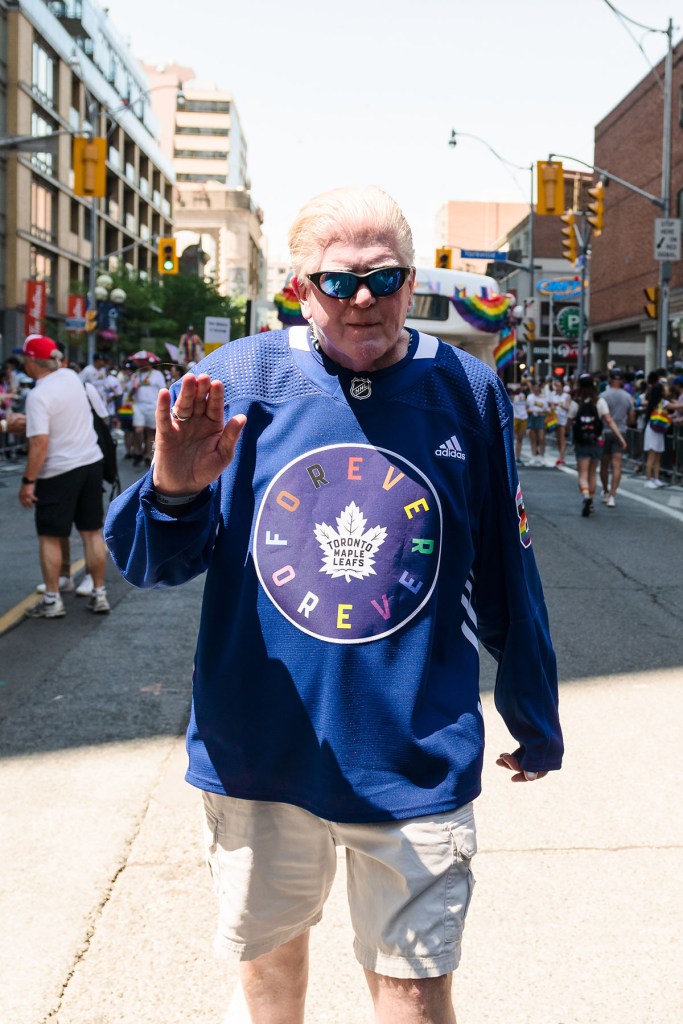 Brian Burke participates in the 2025 Toronto Pride Parade on June 29, 2025.