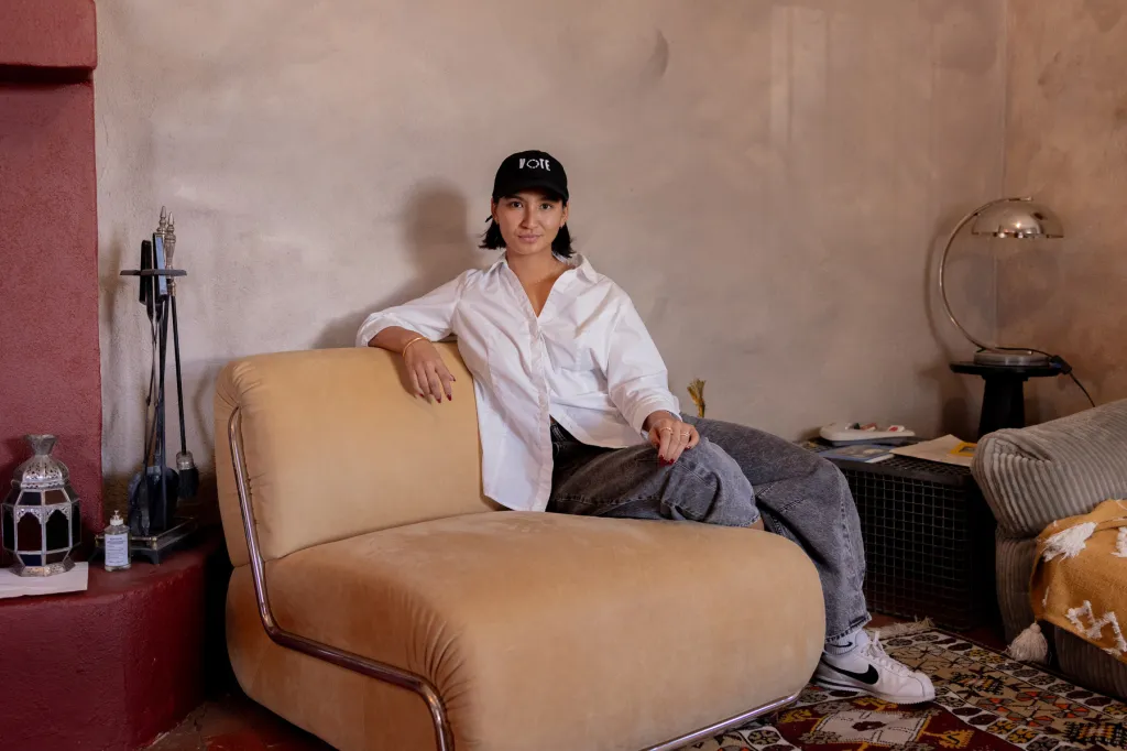Deja Foxx poses for a portrait on at her home in Tucson, Arizona.