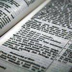 A closeup of the 10 Commandments from the bible.