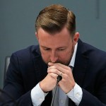 Superintendent of Public Instruction Ryan Walters listens during a special state Board of Education meeting.