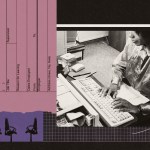 An illustrative collage image of a Black woman typing on a computer, along with a job application and a group of chairs.