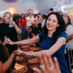 Democratic candidate for Texas Governor Gina Hinojosa greets supporters at a campaign event.