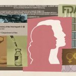 A collage illustration of various hormone-related imagery and gendered symbolism.